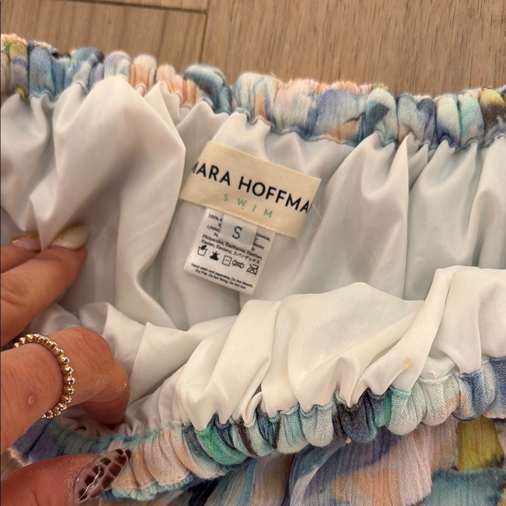 Colorful Off-Shoulder Ruffle tube Top - Picture 2 of 4